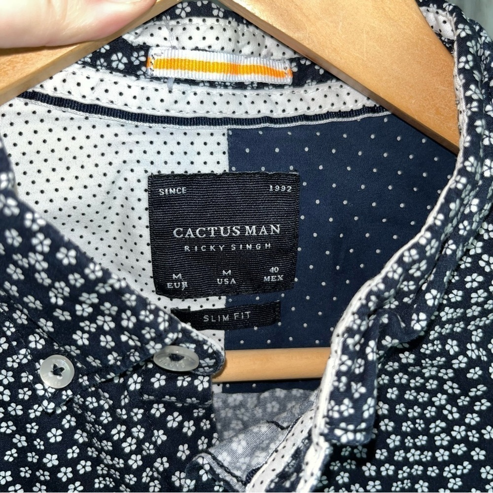 Cactus Man Black & White Floral Button Down - Picture 5 of 5